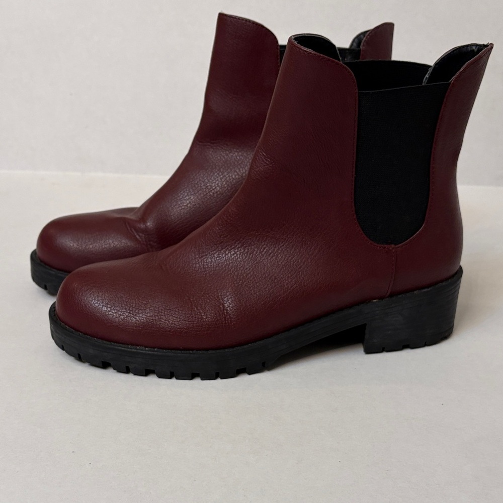 AE Burgundy Ankle Boots